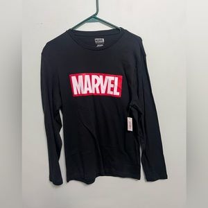 Marvel Long Sleeve T-SHIRT - Mens Size XS - Black Graphic Tee Amazon Essentials
